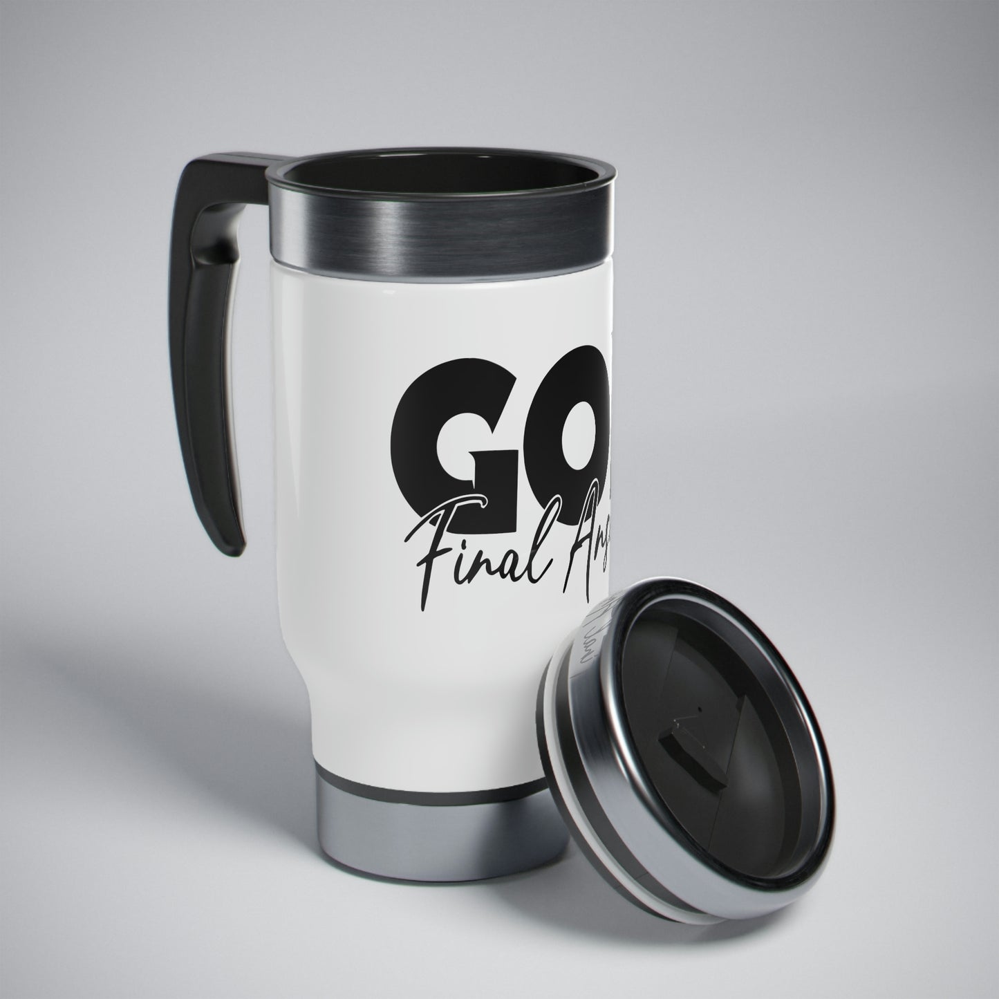 Stainless Steel Travel Mug with Handle, 14oz